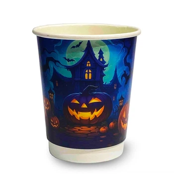Стаканы двухслойные бумажные HALLOWEEN 270мл (25шт)