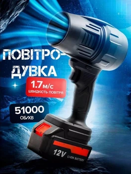 Воздуходувка дуйка для листьев ручная акамуляторная беспроводная электрическая мощная портативная компактная