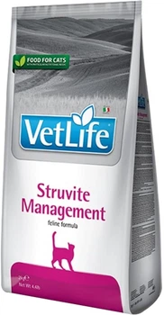 Сухой лечебный корм для кошек Farmina Vet Life Management Struvite диет. питание, для лечения и профилактики рецидивов струвитных уролитов, 400 г (8010276022554)
