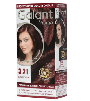 Стійка крем-фарба для волосся Galant Image No 3.21 "Чорна Вишня"