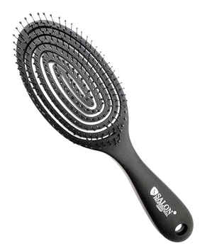 Гребінець для волосся Продувний Спіральний Дуже М'який Salon Professional 18202 (матовий) чорний