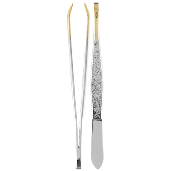 Пинцет косметический профессиональный прямой P-04, золото Beauty Luxury