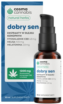 Suplement diety Cosma Cannabis Natural Herbs Dobry Sen 30 ml (5905679840337)