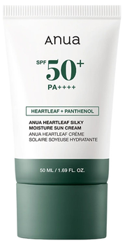Сонцезахисний крем Anua Heartleaf Silky Mild Sunscreen зволожувальний м'який Spf 50+ PA++++ 50 мл (8809640736889)