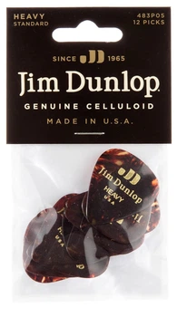 Медіатори Dunlop 483P05HV Genuine Celluloid Shell Heavy Player's Pack (12 шт.)