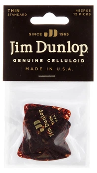 Медиаторы Dunlop 483P05TH Genuine Celluloid Classic Shell Thin Player's Pack (12 шт.)