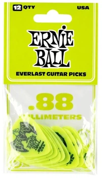 Медиаторы Ernie Ball 9191 Green Everlast Guitar Player's Pack 0.88 mm (12 шт.)