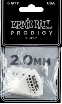 Медиаторы Ernie Ball 9337 White Large Shield Prodigy Picks 6-Pack 2.0 mm (6 шт.)