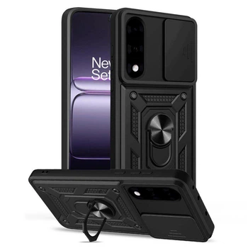 Чохол Fiji Camera Defence для OnePlus Nord 5 бампер із захистом камери та підставкою Black