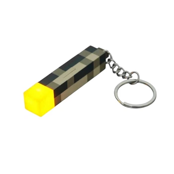 Брелок-фонарик факел из игры Майнкрафт Minecraft Torch Пластиковый брелок-игрушка, подарок и украшение для рюкзака