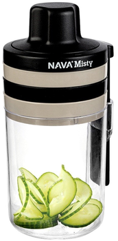 Szatkownica Nava Misty do warzyw i owoców z pojemnikiem spiralna 3 w 1 20 cm (5205746907025)