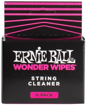 Очищаючі серветки для струн Ernie Ball 4277 Wonder Wipes String Cleaner (6 шт.)