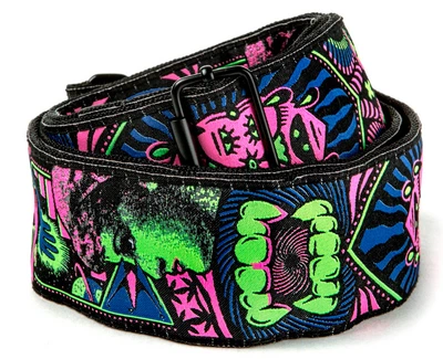Ремень для гитары Dunlop ILD05 ILOVEDUST Strap Fangs Green