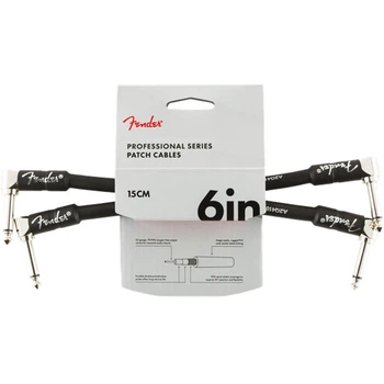 Кабель инструментальный Fender Professional Series Instrument Cables 15cm (6inch) Angle/Angle (2-Pack) 0990820023