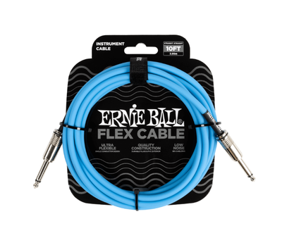 Кабель инструментальный Ernie Ball 6412 Flex Cable Blue 3м (10ft)