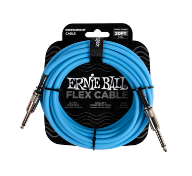 Кабель инструментальный Ernie Ball 6417 Flex Cable Blue 6м (20ft)