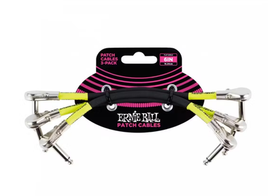 Кабель инструментальный Ernie Ball 6059 Classic Patch Cable Flat Angle/Flat Angle 0.15m (6in) (3 шт.)