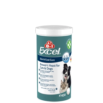 Витамины 8in1 Excel Brewers Yeast для собак и кошек, пивные дрожжи с чесноком, для кожи и шерсти 1430 шт
