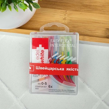 Міжзубна щітка Edel White EasyFlex Profi Line Mix (асорті), 6 шт