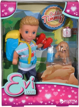 Кукольный набор Тимми "Прогулка с питомцем" с аксессуарами Simba Toys Evi Love 12 см (5733230)