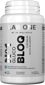 Suplement diety Lab One N°1 Gluco BLOQ 60 kapsułek (5906630600823)
