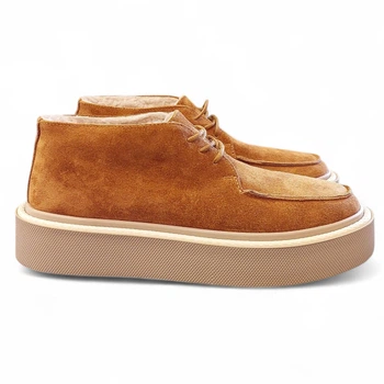 Зимние ботинки Casual marron (4015_38) коричневая замша