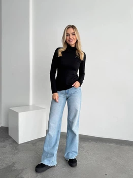 Жіночий теплий трикотажний гольф Uaclothes 46-48 Чорний (like35577-159971350)