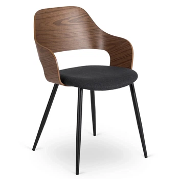 Стул для кухни и гостиной ORBI Walnut/Black