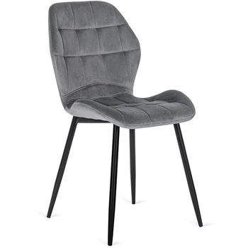 Стул для кухни и гостиной LUCKY Gray Velvet