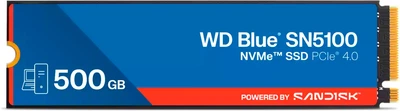 SSD диск Western Digital Blue SN5100 500GB NVMe M.2 2280 PCIe 4.0 x4 3D NAND QLC (WDS500G5B0E)