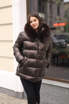 Зимова куртка Mila Nova К-362 42 шоколадна