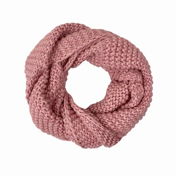 Снуд детский вязанный ART KNIT розовый, 17х100см 025401
