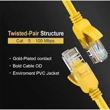 Кабель сетевой UGREEN NW103 Cat 5e UTP Lan Cable 5m Yellow (патчкорд) (11233)