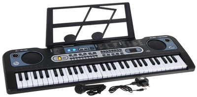 Keyboard z podświetlanymi klawiszami dla dzieci 5+ Mikrofon Stojak na nuty (ZMU.MQ-6119L) (5903864900095)
