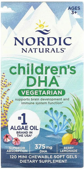 Дієтична добавка Nordic Naturals Children's DHA Vegetarian Ягідна лимонада 120 таблеток (768990017063)