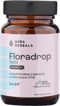 Probiotyk Aura Herbals Floradrop femi 20 kapsułek (5902479614915)