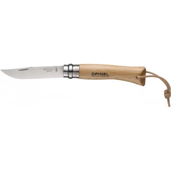 Складной нож 80 мм Opinel №7 Tradition Viroblock 56-58 HRC 12C27 Sandvik нержавеющая сталь бежевый