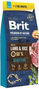 Сухий корм Brit Premium Sensitive Lamb для собак з чутливим травленням зі смаком ягняти