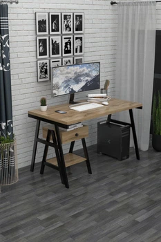 Письменный стол с приставной тумбой в стиле лофт EcoLoft Монтелла DSP-1273-1