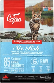 Корм Orijen 6 Fish Cat&Kitten для кішок всіх порід з рибою