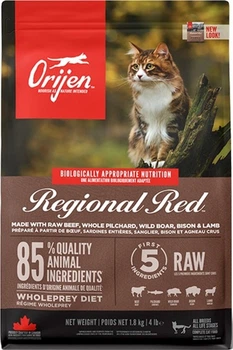 Корм для котів Orijen Regional Red зі смаком м'яса та риби