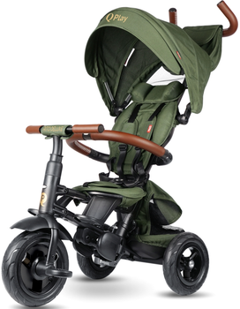 Триколісний велосипед Qplay Rito Deluxe Rubber Olive (5061047481639)