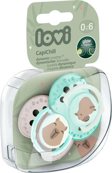 Пустышки Lovi CapiChill силиконовые динамические 0-6 месяцев 2 шт (22/932boy)