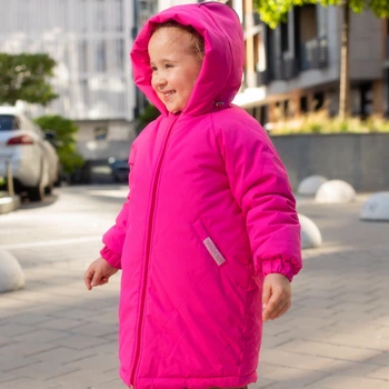 Куртка зимова дитяча для дівчат Trendy Tot 03-01491 малиновий 104 см (4 роки)