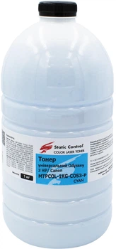 Тонер Static Control универсальный Odyssey HP/Canon 1 кг Cyan (MPTCOL-1KG-COS3-P)