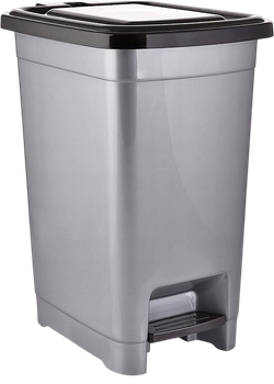 Kosz na śmieci Orion na pedał srebrny 25 l (8694064010963)