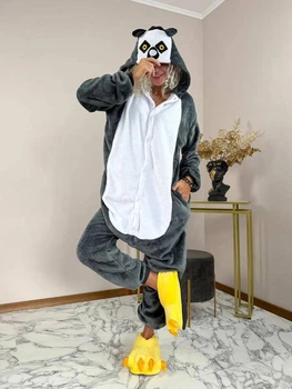 Піжама кігурумі Лемур Сірий Kigurumi kcr0084 L (169-179 см)
