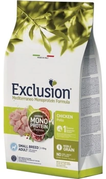Повнораціонний сухий корм Exclusion Adult Chicken Small Breed з куркою для дорослих собак дрібних порід