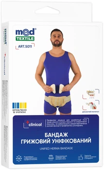 Бандаж для пахової грижі MedTextile уніфікований M/L 1 шт (4820137291111)
