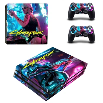 Виниловые наклейки на PS4 PRO и Dualshock Cyberpunk Sony PlayStation 4 Pro игровая консоль Skin (PV1055)